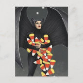 Funny Bat With Halloween Candy Briefkaart (Voorkant)