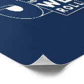 Funny Bathroom Art - Zo rollen we Poster (Hoek)