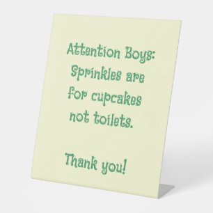 Funny Bathroom Humor Toilet Reclamebord Met Voetstuk