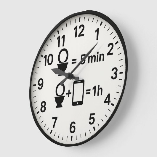 Funny bathroom phone time joke toilet humor grote klok (Hoek)