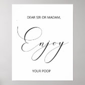 Funny Bathroom poster (Voorkant)