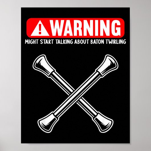 Funny Baton Twirling Poster (Voorkant)