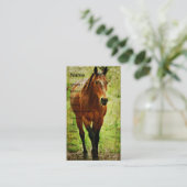 Funny Bay Horse Visitekaartje (Staand voorkant)