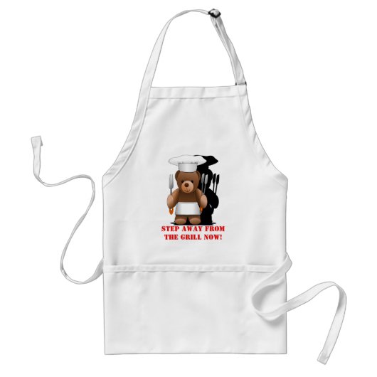 Funny BBQ Apron Design Standaard Schort (Voorkant)