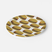 Funny BBQ Burger Pattern Papieren Bordje (Gekanteld)