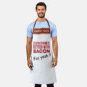 Funny BBQ Grill | Alles is beter met Bacon Schort (Gedragen)