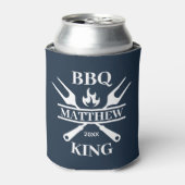 Funny BBQ Grill Master Personalized Barbecue King Blikjeskoeler (Blikje Voorkant)