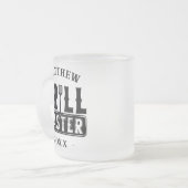 Funny BBQ Grill Master Personalized Barbecue King Matglas Koffiemok (Voorkant links)