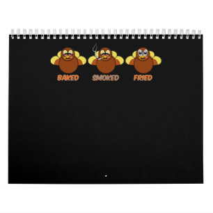 Funny BBQ heeft gerookt gevroren Turkije Kalender