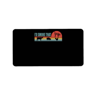Funny BBQ ID roke die barbeque Retro Etiket