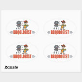 Funny BBQ Ovale Sticker (Vel)