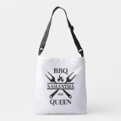 Funny BBQ Personalized Barbecue Queen Canvas tas (Achterkant)