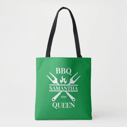 Funny BBQ Personalized Barbecue Queen Canvas tas (Voorkant)