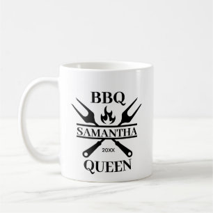 Funny BBQ Personalized Barbecue Queen Koffiemok