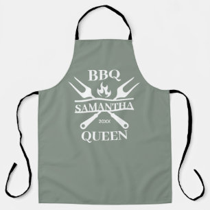 Funny BBQ Personalized Barbecue Queen Schort