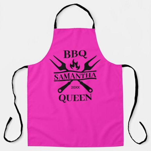 Funny BBQ Personalized Barbecue Queen Schort (Voorkant)