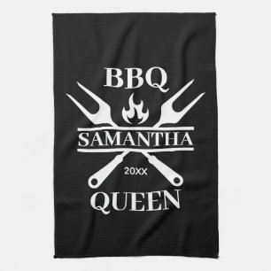 Funny BBQ Personalized Barbecue Queen Schort Cutti Theedoek