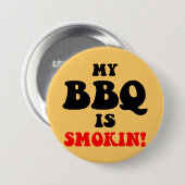 Funny bbq ronde button 7,6 cm (Voorkant /achterkant)