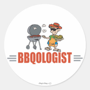 Funny BBQ Ronde Sticker