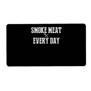 Funny Bbq Smoker Accessory Pitmaster Dad Grilling Etiket