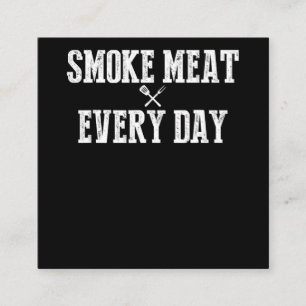 Funny Bbq Smoker Accessory Pitmaster Dad Grilling Vierkante Visitekaartje