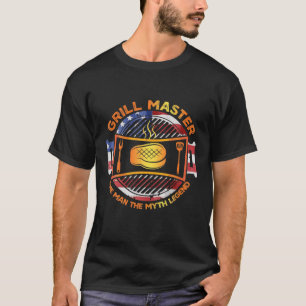 Funny BBQ Smoker Gift Grill Master the Man the Myt T-shirt