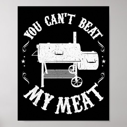 Funny Bbq T Reverse Flow Smoker Accessory Dad Gril Poster (Voorkant)