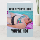 FUNNY BBW BIG GIRL BATHY BEAUTY BIRTHDAY KAART (Voorkant)