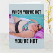 FUNNY BBW GRANDE FILLE BAIN BEAUTÉ CARTE D'ANNIVER (Fleur jaune)