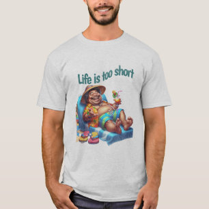 Funny Beach Bum Life is te kort Quote Humor T-shirt