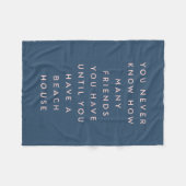 Funny Beach House Friends Gezegde Fleece Deken (Voorkant (Horizontaal))