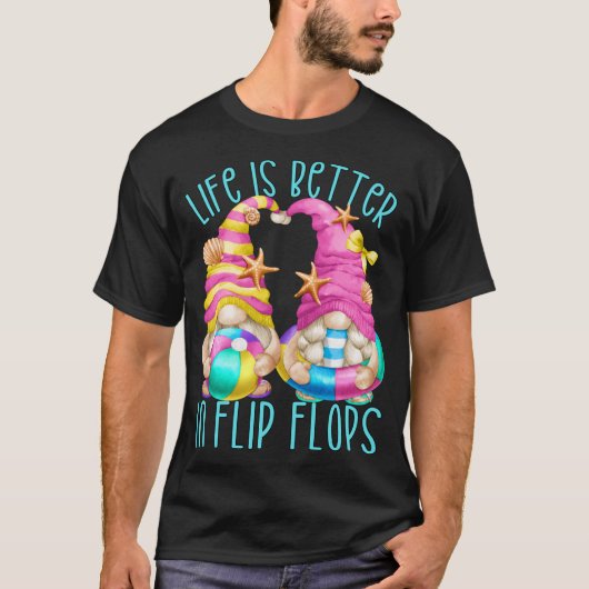 Funny Beach kabouters Het leven is beter in Teensl T-shirt (Voorkant)