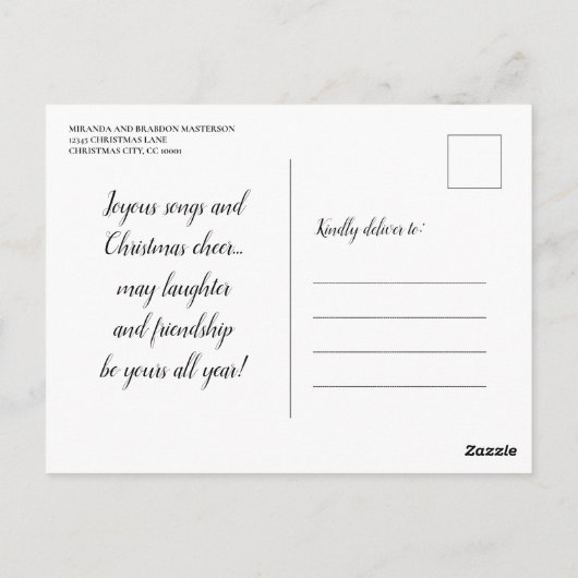 Funny Beach Kerstfeest Uitnodiging Briefkaart (Achterkant)