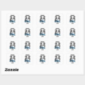 Funny Beach Wave Vierkante Sticker (Vel)