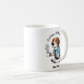 Funny  Beagle dog Business Suit Coffee Koffiemok (Voorkant rechts)