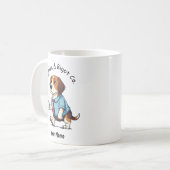 Funny  Beagle dog Business Suit Coffee Koffiemok (Voorkant links)