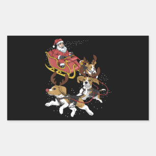 Funny Beagle Dog kerstcadeau voor Hondenliefhebber Rechthoekige Sticker