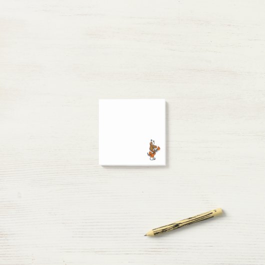 Funny Beagle Dog Singing and Palling Guitar Post-it® Notes (Op bureau)