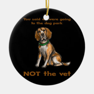 Funny Beagle Joke Dog Eigenaar van mama Papa Lover Keramisch Ornament