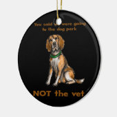 Funny Beagle Joke Dog Eigenaar van mama Papa Lover Keramisch Ornament (Links)