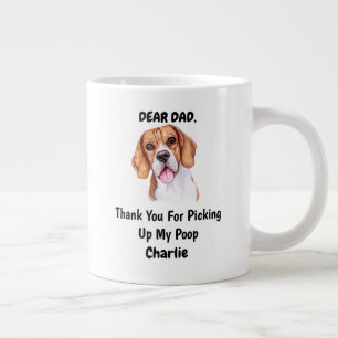 Funny Beagle Waterverf Canine Art Extra Grote Beker