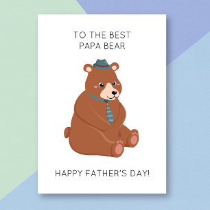 Funny Bear Animal Pun carte de Fête des pères
