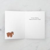 Funny Bear Animal Pun carte de Fête des pères (Intérieur)