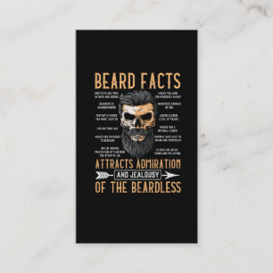 Funny Beard Facts Bearded Man Mustache Humor Visitekaartje