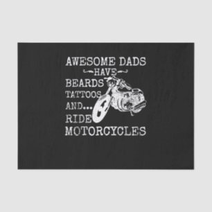 Funny Beard Geweldige pa Beard Tattoos en Moto Tissuepapier