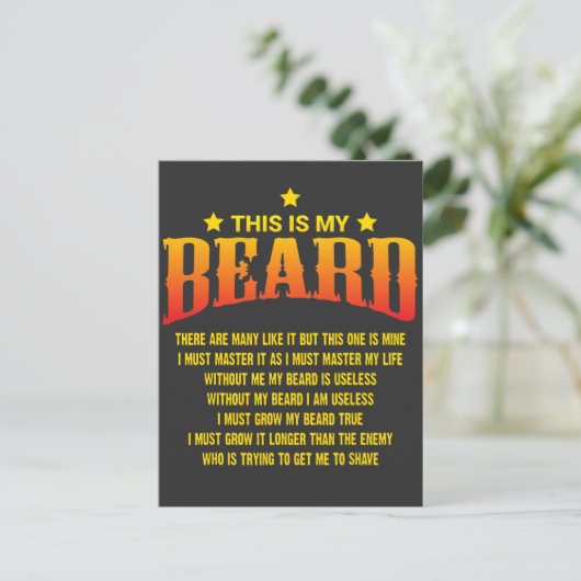 Funny Beard Gezegde - Vaderdag Gift Briefkaart (Staand voorkant)