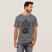Funny Beard Gift Mannen Beard Rides 25 cent Cool B T-shirt (Voorkant volledig)
