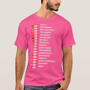 Funny beard-groeigrafiek t-shirt