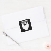 Funny Beard & Mustache Lover Quote Vierkante Sticker (Envelop)