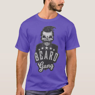 Funny Beard Retro Facial Hair Mustache Beard Gang T-shirt